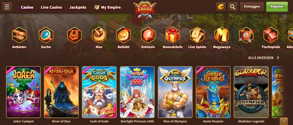 Myempire casino bonus